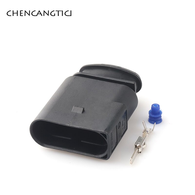1 ชุด 4 ขากันน้ํา Auto Wire Connector คอยล์จุดระเบิด 3.5 MM ชาย Soccet ปลั๊กสําหรับ Audi VW Passat S