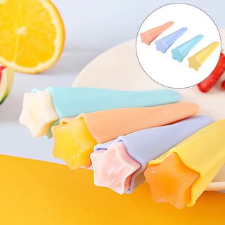 4PCS Star-shape Food Grade Silicone Popsicle Mold