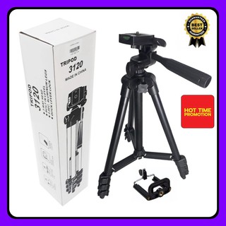 ขาตั้งกล้อง Tripod 3120 ขาตั้งโทรศัพท์ รุ่น 3 ขาTF3120 (สีดำ) ฟรีหัวต่อมือถือ