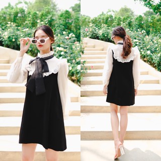 MASS Fashion : เดรสสั้น สไตล์เกาหลี โคเรีย Dress - Chaya Cute