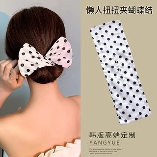 Magic Twisted Clip Bow ผ้าทำผมม้วนเป็นทรงโบว์ แบบใหม่ล่าสุด โบว์ผูกผม ผ้ารัดผม ผ้ามัดผม ยางรัดผม ผูกผม กิ๊บผม กิ๊บติดผม