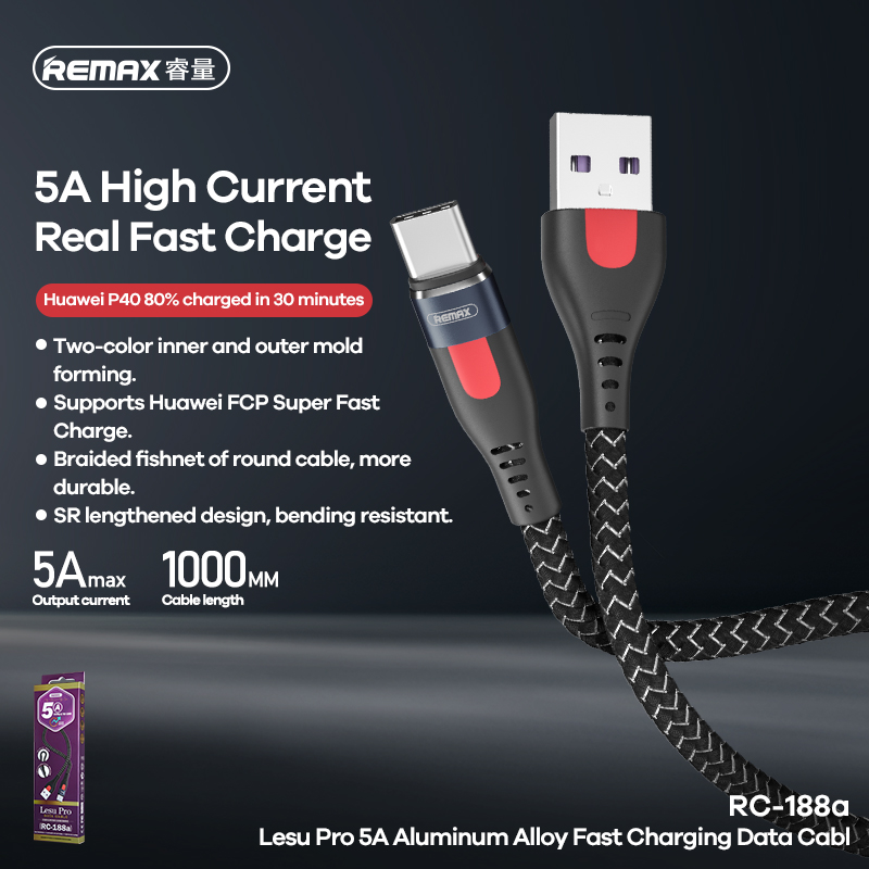 Remax Rc - 188 5A สายชาร์จอลูมิเนียมและ Pd20W - remax.th - ThaiPick
