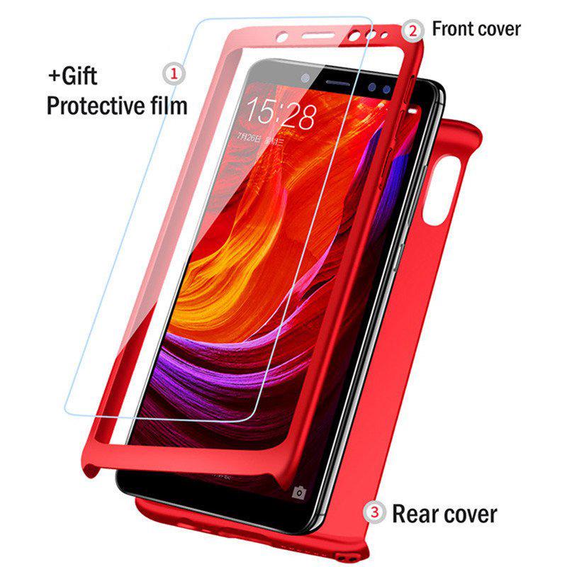 Samsung A7 2018,J8 2018,J6 Plus,J4 Plus,360 Full Cover Case +Tempered Glass