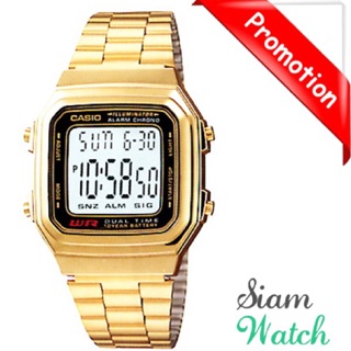 CASIO  แท้ 💯%  รุ่น  A178WGA-1AUDF (Gold)