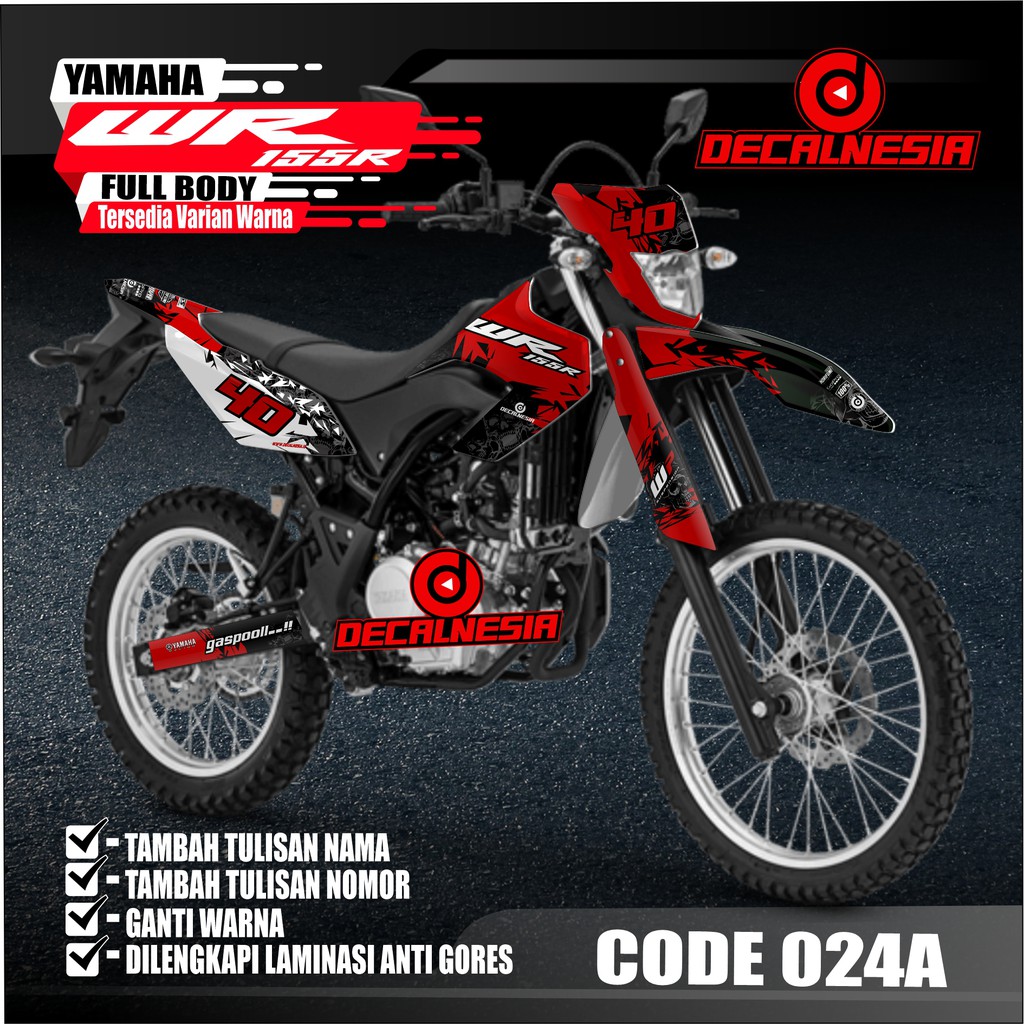 Wr 155 Full Body Decal Yamaha WR 155 อุปกรณ์เสริมรถจักรยานยนต์สติกเกอร์การปรับเปลี่ยน Supermoto Vari