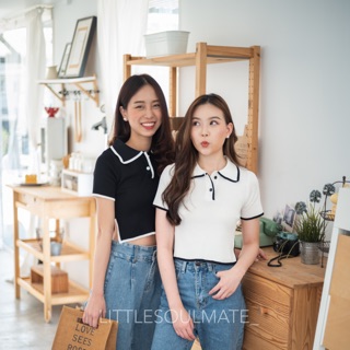 littlesoulmate เสื้อโปโลคอปก ผ้าไหมพรม (polo basic)