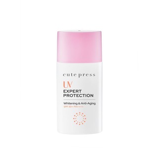 ของเเท้ Cute Press UV Expert Protection Whitening &amp; Anti-Aging Sunscreen SPF 50+ PA+++ คิวท์เพรส ครีมกันแดด