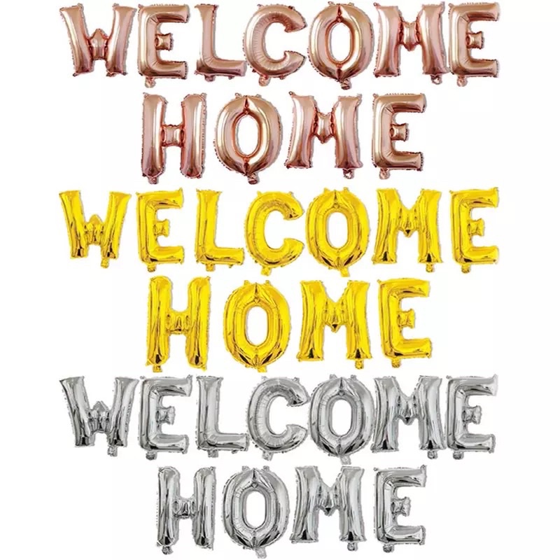 ลูกโป่งฟอยล์ Welcome home ครบชุด งานสวย คุณภาพดีมาก