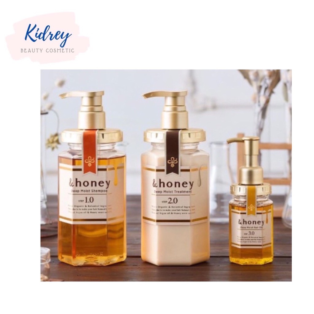 &honey Deep Moist Shampoo /Hair Treatment แชมพูนำเข้าจากญี่ปุ่น  AND HONEY แชมพู