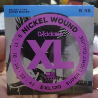 สายกีต้าร์ไฟฟ้า D’Addario EXL120 สายกีต้าร์ ของแท้ 100%