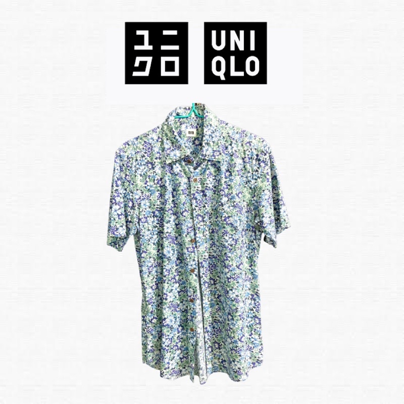 UNIQLO เสื้อเชิ้ตแขนสั้น REGULAR SHIRT COTTON 100% เสื้อเชิ้ตผู้ชาย