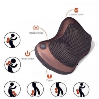 เครื่องนวดไฟฟ้า 2in1 ทรงหมอน CAR MASSAGE PILLOW ใช้ได้ทั้งไฟรถและไฟบ้าน ช่วยผ่อนคลายบรรเทาอาการอ่อนล้า น้ำหนักเบาพกสะดวก