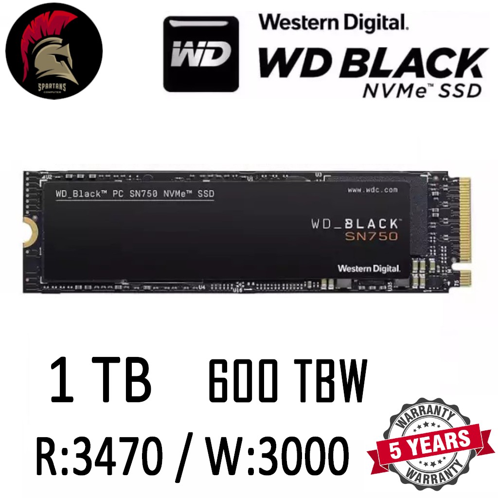 Wd Black Sn750 1tb Ssd เอสเอสด Pcie Nvme M 2 2280 ประก น5ป ออกใบกำก บภาษ ได แท ราคาเพ ยง 4 790