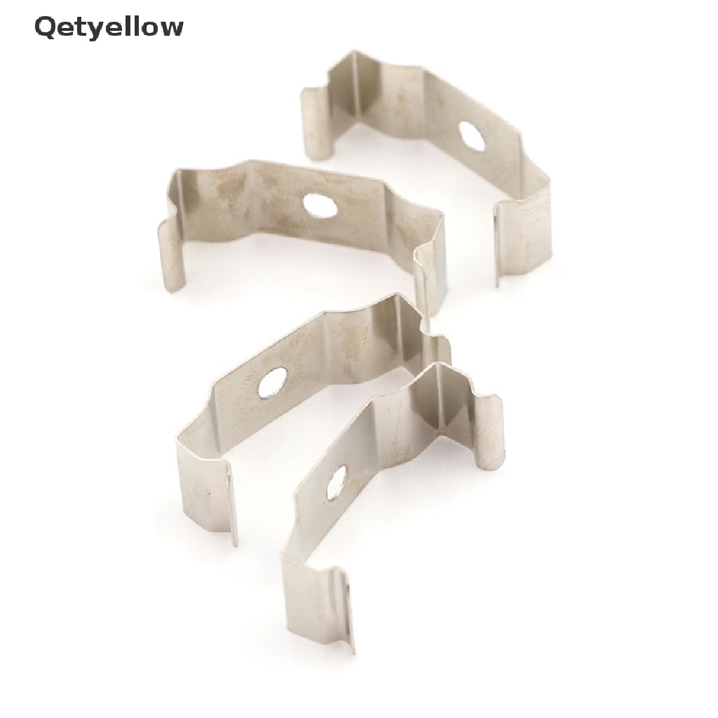 Qetyellow คลิปหนีบซ็อกเก็ตหลอดไฟ เรืองแสง T8 สีเงิน 4 ชิ้น
