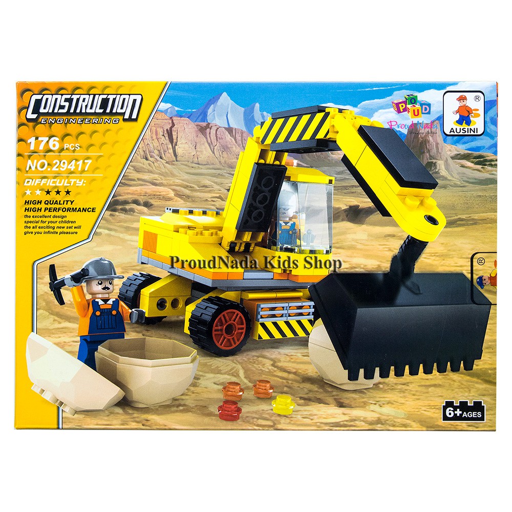 ProudNada Toys ของเล่นเด็กชุดตัวต่อรถแม็คโคร AUSINI CONSTRUCTION  NO.29417​