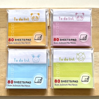กระดาษโน้ตหัวกาว โพสอิท to do list มี 4 สี