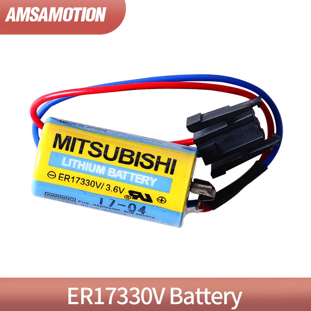 แบตเตอรี่ลิเธียมไอออน Mitsubishi A6BAT MR-BAT ER17330V ขนาด 2/ 3A 3.6V พร้อมปลั๊ก