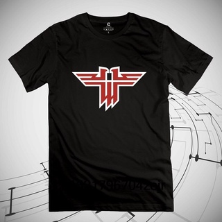 เสื้อครอปสายฝอ - เสื้อยืดผู้ชายเสื้อดีไซน์คลาสสิก ปราสาท Wolfenstein สําหรับเสื้อยืด Tshirt