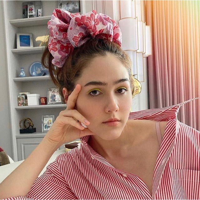 ที่มัดผม จัมโบ้โดนัทแท้จากแบรนด์ PSmaterial สี Camellia