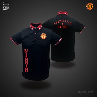 เสื้อโปโล ลิขสิทธิ์แท้ แมนยู Man U ( ชาย ) รุ่น MUFC 002 สีดำ