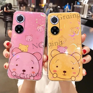 เคส Huawei Nova 9 9Pro Cute Cartoon Bear Silicone Colorful Back Cover Huawei Nova9 Pro casing 2021