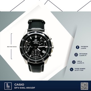 นาฬิกาข้อมือ Casio รุ่น EFV-540L-1AVUDF Edifice Chronograph Quartz นาฬิกาผู้ชาย สายหนังแท้