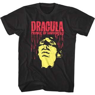 เสื้อยืดคอกลม พิมพ์ลายโปสเตอร์ภาพยนตร์ Dracula Prince Of Darkness Hammer Horror 50S สําหรับผู้ชายสามารถปรับแต่งได้