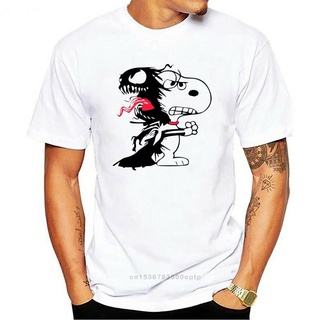 เสื้อยืดแขนสั้น พิมพ์ลาย Venom And Snoopie สีขาว แฟชั่นสําหรับผู้ชาย 2022S-5XL