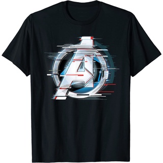 เสื้อยืดผ้าฝ้ายพรีเมี่ยม เสื้อยืด พิมพ์ลายโลโก้ Marvel Avengers Endgame สีเงิน สําหรับผู้ใหญ่