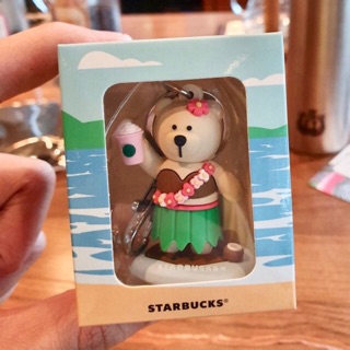 Starbucks พวงกุญแจหมี สีเขียว/สีฟ้า/ชมพู