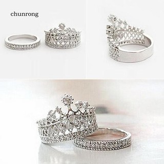 Chu_women  s Fashion Queen Crown ชุดแหวนลายมงกุฎ