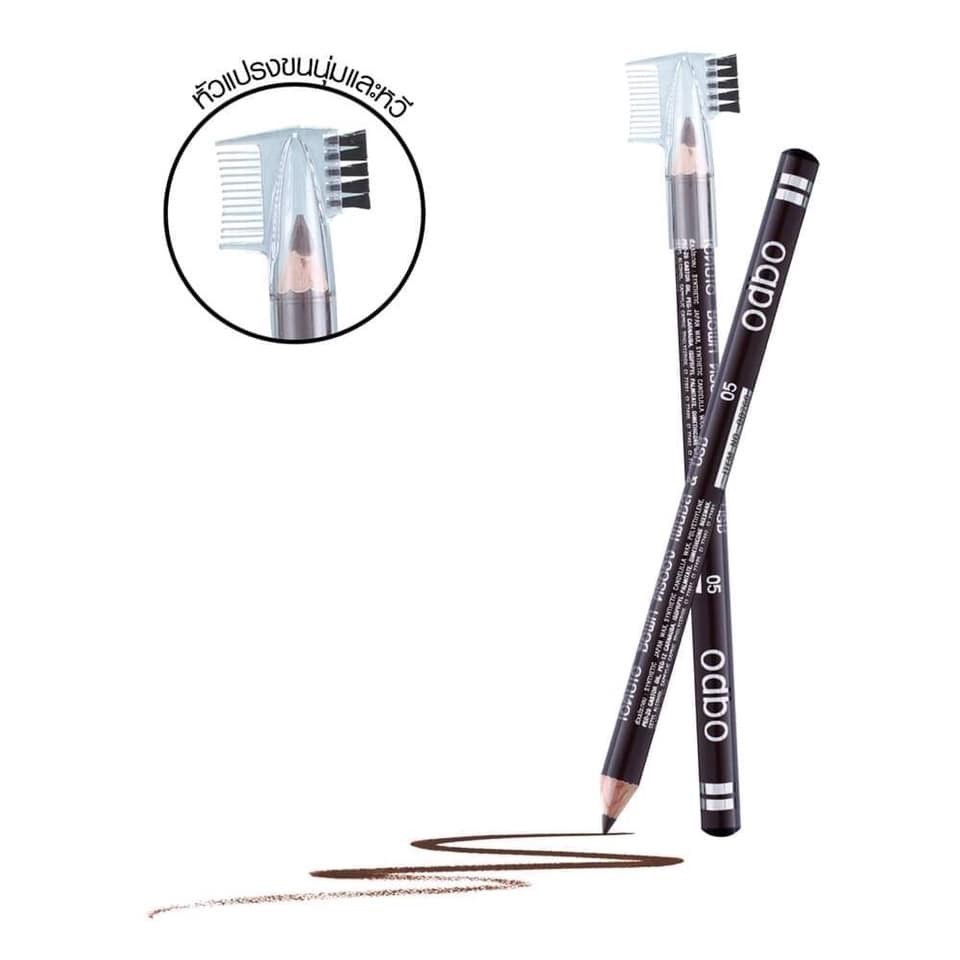 ODBO ดินสอเขียนคิ้ว SOFT DRAWING PENCIL & BRUSH 1 แท่ง No.OD760