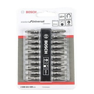 BOSCH ดอกไขควงลม 10 ดอก ขนาด 2-65 มม. รหัส 2608521039