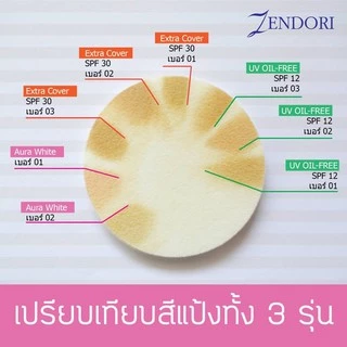 ♦️ของแท้·ส่งด่วน·ถูก♦️Zendori UV Oil-Free Foundation SPF12 : แป้งเซนโดริ ยูวี ออยล์ฟรี x 1 ชิ้น dayse