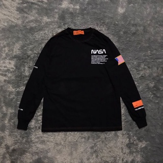 เสื้อยืดแขนยาว ลาย NASA HERON PRESTON สีดํา ของแท้