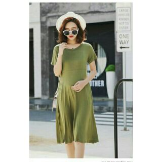 พร้อมส่ง ชุดคลุมท้องแฟชั่นเกาหลี