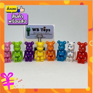 🌈พร้อมส่ง🌈 Bearbrick ขนาด 50% ลาย Polka Dots ของแท้ 💯 แบร์บริกจิ๋วลายจุด be@rbrick | WB WB_Toys