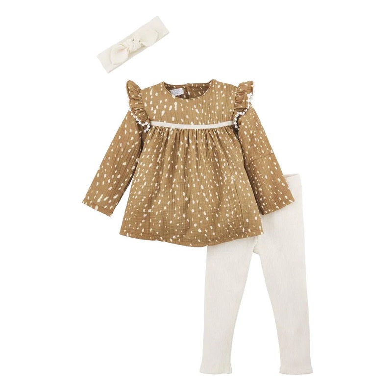 Mudpie เด็กทารกเด็กวัยหัดเดิน Fawn Tunic