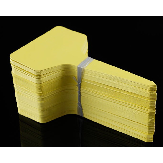 ป้ายชื่อต้นไม้พลาสติก หนา 0.5 มม. แพ็คละ 20 ชิ้น แบบสี่เหลี่ยมสีเหลือง 6x10cm แถมปากกาคละสี1ด้าม (พร้อมส่ง)