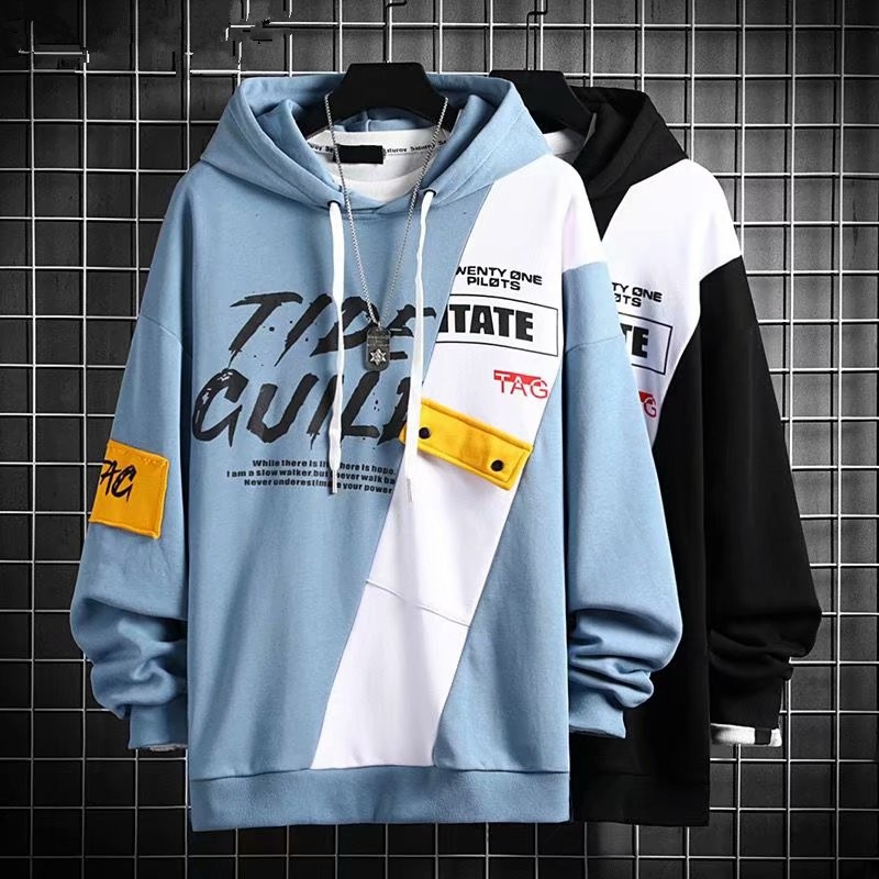 เสื้อแขนยาว เสื้อคลุมแขนยาวผู้ชาย เสื้อสวมหัว มีฮู้ด สไตล์เกาหลี ญี่ปุ่น ใส่สบาย พร้อมส่ง มีบริการเก็บเงินปลายทาง