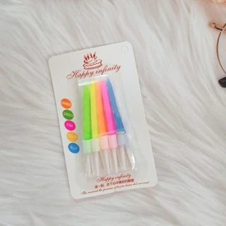 เทียนสั้นวันเกิด สีธรรมดา และสีมุก