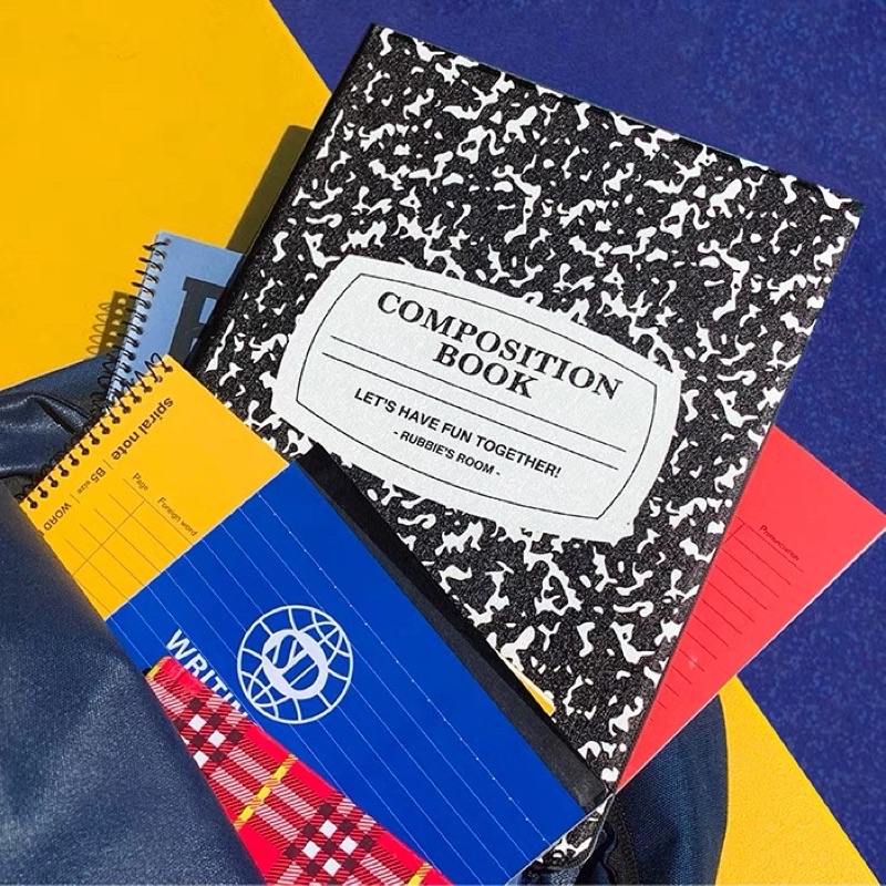 (พรีออเดอร์ของแท้)Ipad case Composition book เคสไอแพดสมุดลายจุดขาวดำ เค