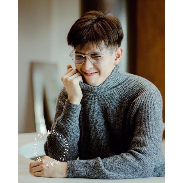 เสื้อไหมพรมผู้ชาย เสื้อไหมพรมคอเต่า เสื้อไหมพรมญี่ปุ่น MUJI : Comfortable neck Knitting rubber Turtl