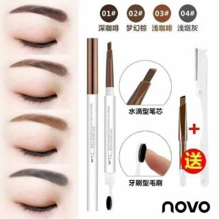 ดินสอเขียนคิ้วโนโว่ โนโว Novo Precise Shape Eyebrow ดินสอเขียนคิ้ว กันน้ำ 5253  ดินสอเขียนคิ้วnovo โนโว่ NOVO