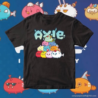 Morning เสื้อ Axie infinity Cotton 100% ผ้าดีมากก มีขาวและดำ  ส่งไววันต่อวันจ้า SML