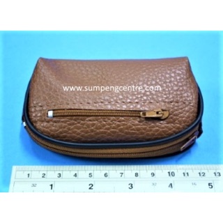 กระเป๋าหนังช้างเทียม - 5 นิ้ว 2 ซิป (12 ชิ้น), Artificial Elephant Skin Purse - 5 inches 2 zips (12 pieces)