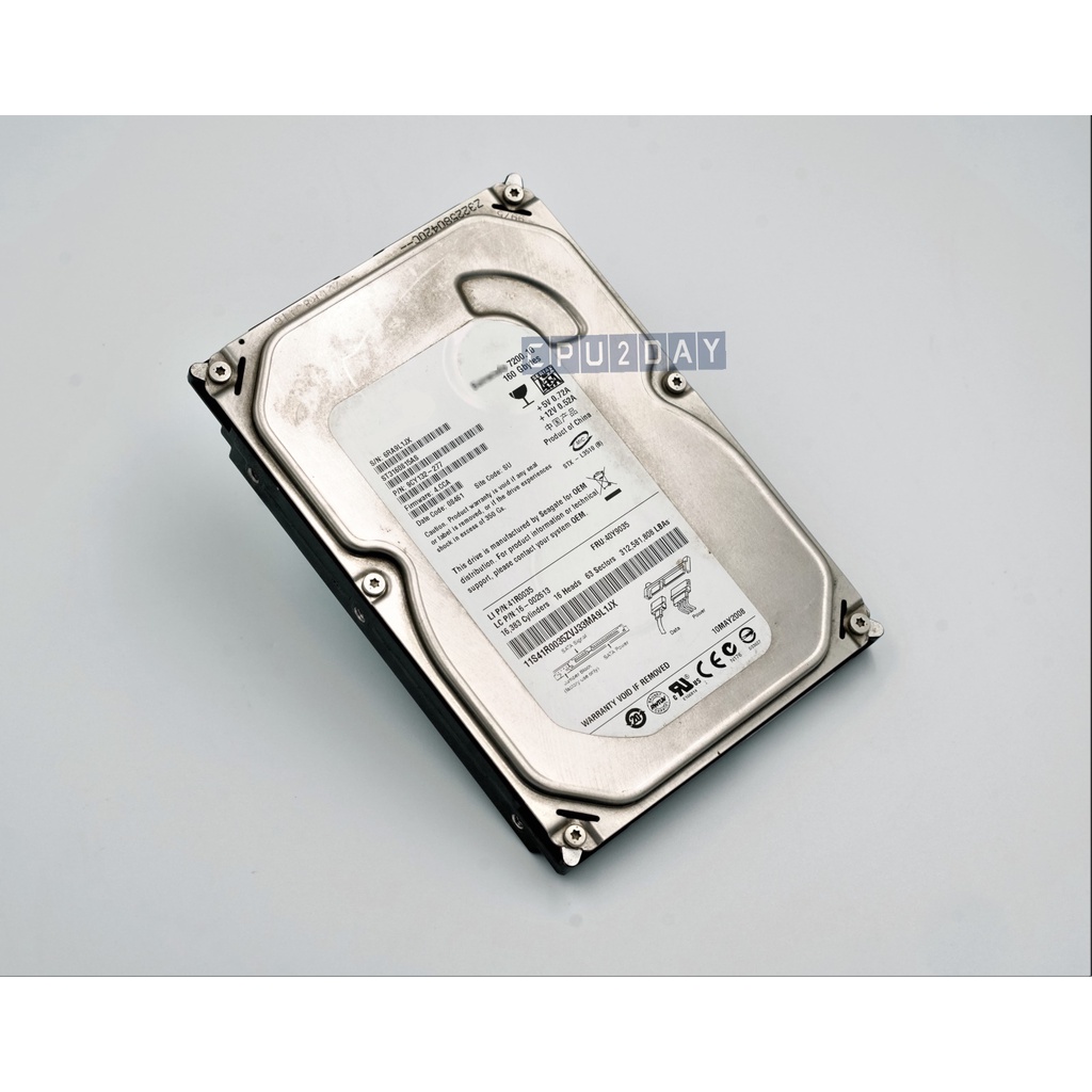 HDD 160GB Hard Disk ฮาร์ดดิสก์ 160GB แถมสายSATA PC คละยี่ห้อ พร้อมส่ง ส่งเร็ว ประกันไทย CPU2DAY