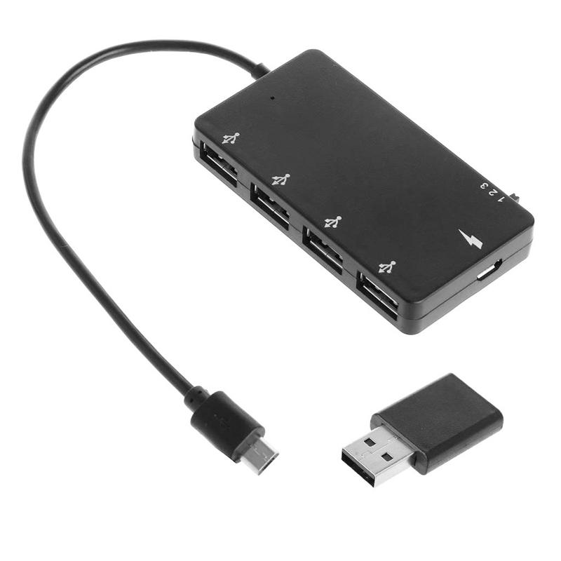 bang micro usb otg 4 พอร์ต hub อะแดปเตอร์สายเคเบิ้ลชาร์จสําหรับสมาร์ทโฟนแท็บเล็ต