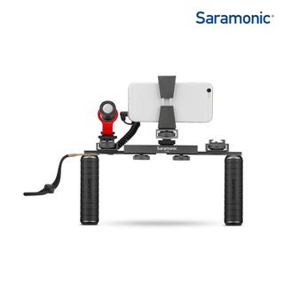 Saramonic VGM ชุดอุปกรณ์เสริมมือจับสองมือตัวยึดไมโครโฟน,ไฟ,จอแสดงภาพมอนิเตอร์ ใช้กับสมาร์ทโฟน, กล้อง