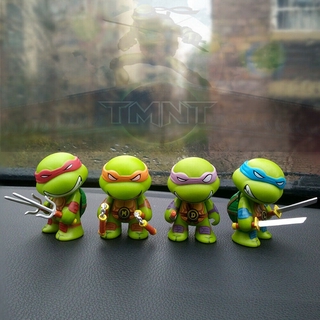 4pcs Ninjaed God Teenage Mutant Ninja Turtles TMNT Action Figure PVC Cartoon Ninja Turtles Doll With Weapons Kids Toys Car Decor